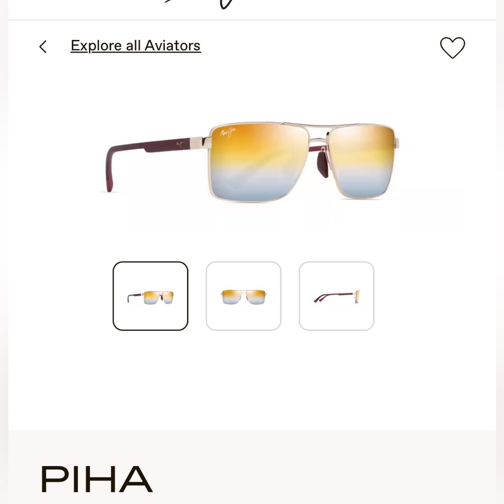 Maui Jim Women’s Piha Polarized Aviator Sunglasses